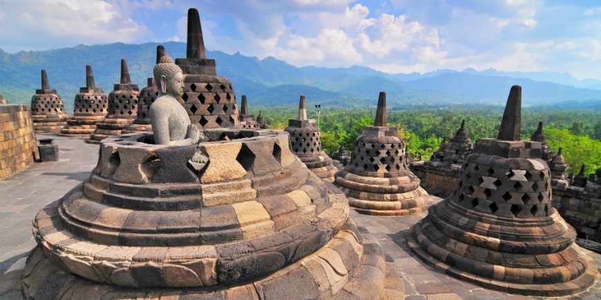 Borobudur i Indonesien